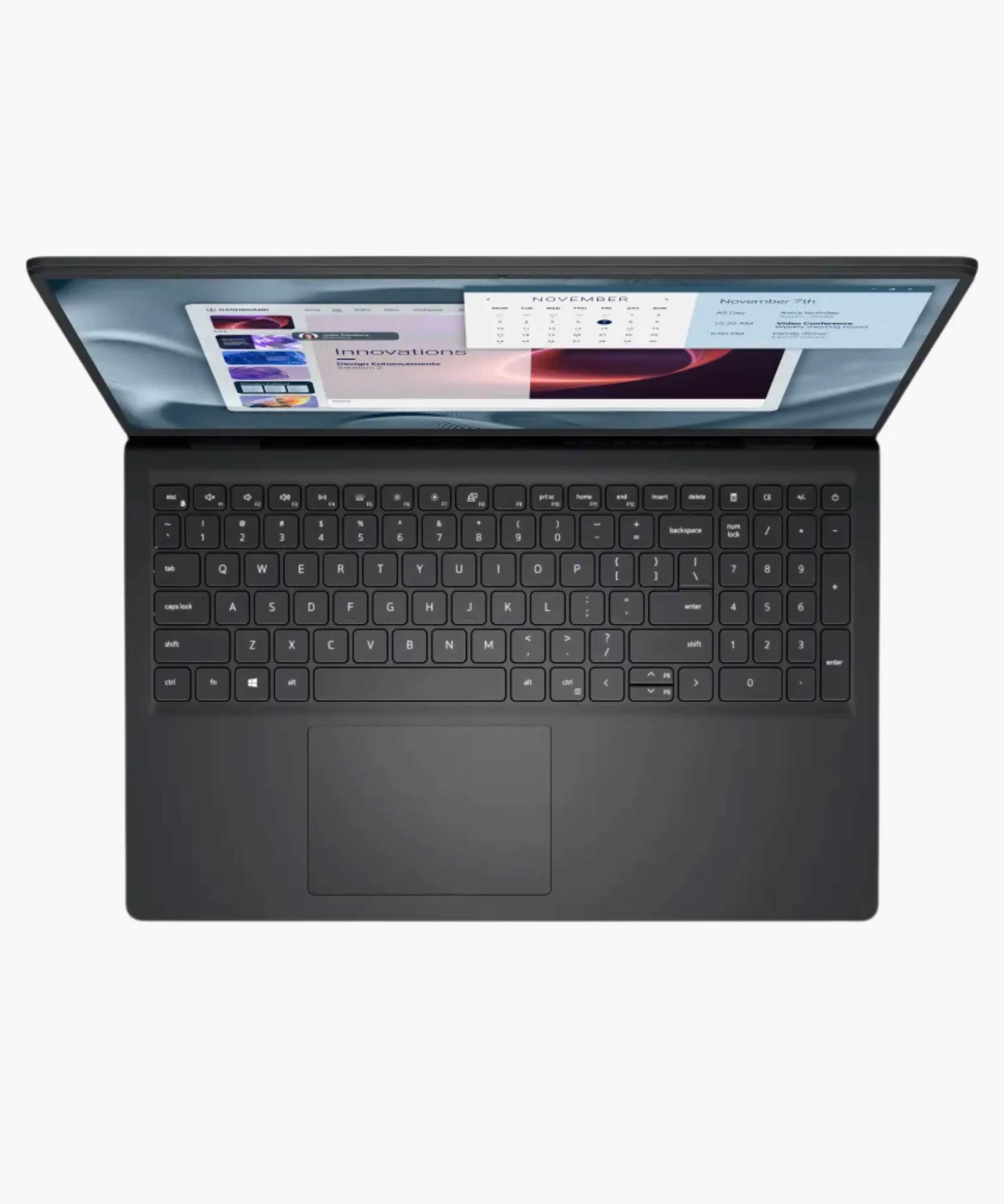Dell 15 PV15250 backlit keyboard close-up